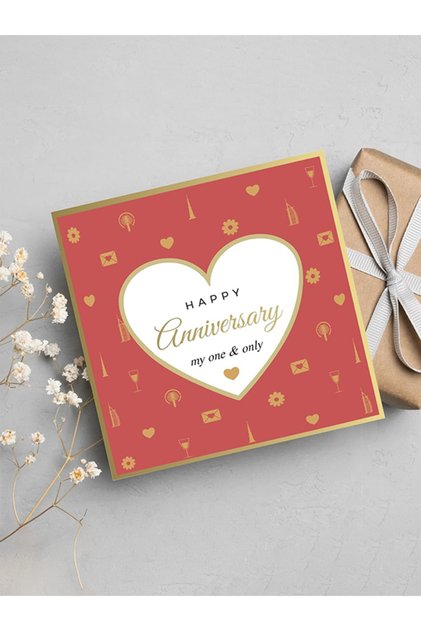 Happy Anniversary - Gold Foil Greeting Card