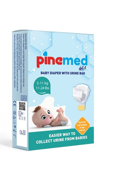 Medical Urine Collection Diapers for Babies (5-11 kg) 2 Pieces