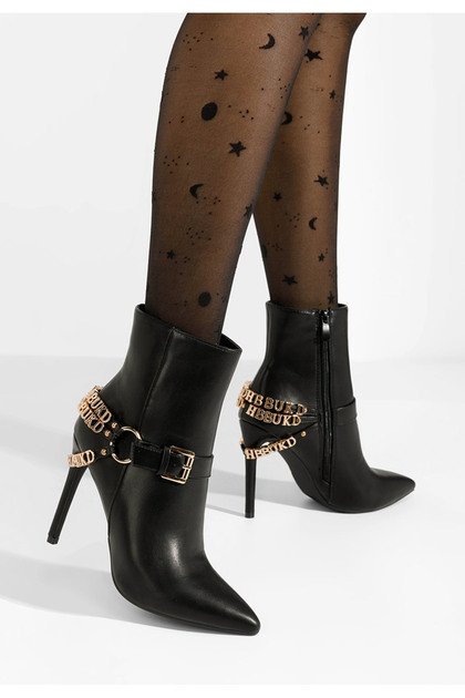 Botine stiletto Verena negre