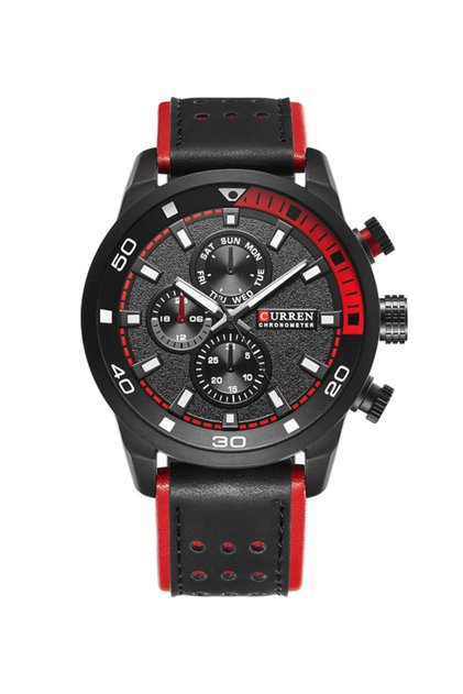 Water Resistant Chronograph Watch 8250 - 48 mm - Black