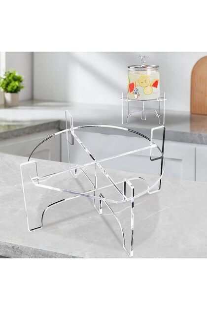 Acrylic Beverage Dispenser Stand – Transparent (20×20×13.5 cm)