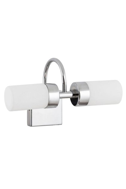 Aplica LED pentru baie Rabalux, structura cromata, doua dispersoare din sticla, 2 x 4W, 2 x 371 lm