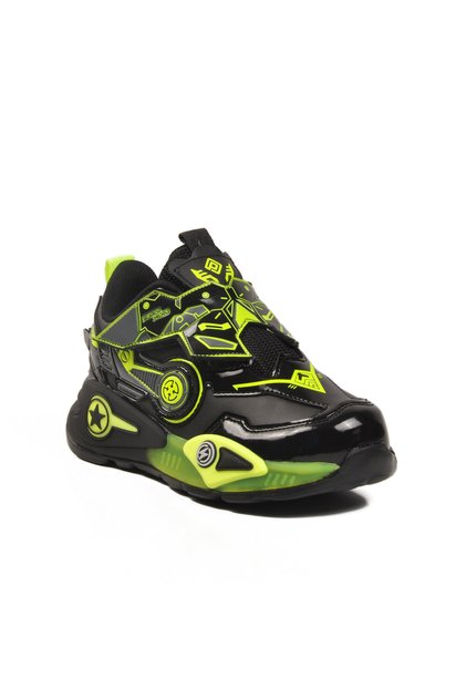 Black-Phosphor Yellow Lightweight Children's Sports Shoes 2044 P