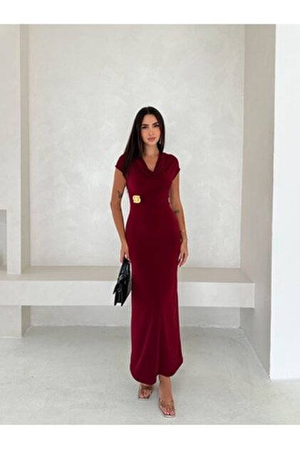 flowy draped dress Flowy Tea Length Chiffon Long Sleeves Plus Size Prom Dress main image 0