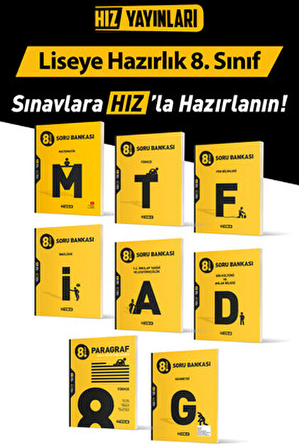 Hız Yayınları 8. Sınıf Lgs Soru Bankası Set (6 Kitap) 2025-2026