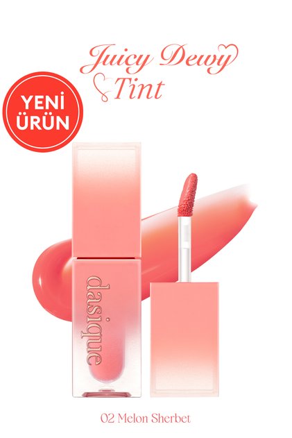 Long-Lasting Tint Offering Intense Shine and Vibrant Colors Dasique Juicy Dewy Tint ( # 02 Melon Sherbet)