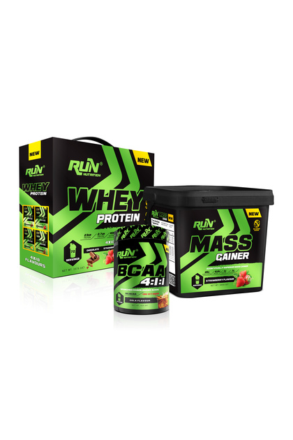 Whey Saşe + Gainer Paketi (Whey Protein 72 Saşe 4 Aroma, Gainer, BCAA)