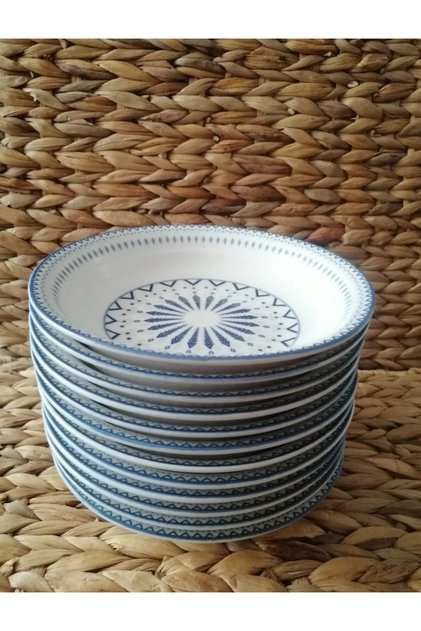 Güral Porcelain Digital 19 cm 12 Pieces Deep Plate