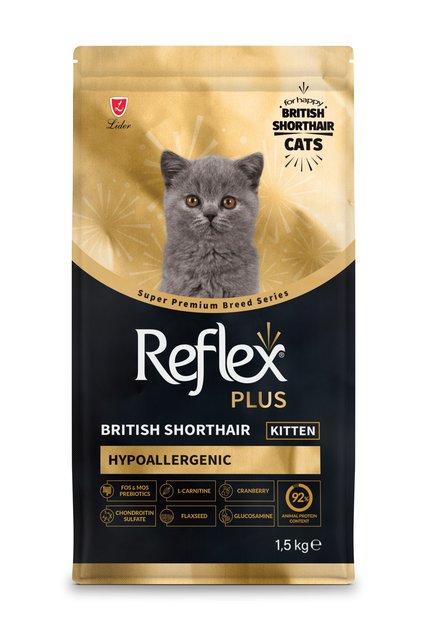 Plus British Shorthair Hipoalerjenik Yavru Kedi Maması 1,5 Kg