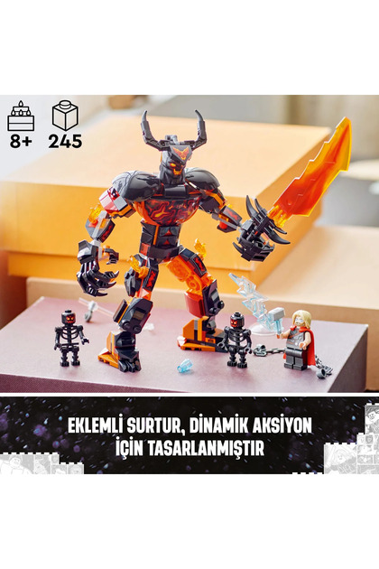 LEGO ® Marvel Thor, Surtur Yapım Figürüne Karşı 76289 – 8+