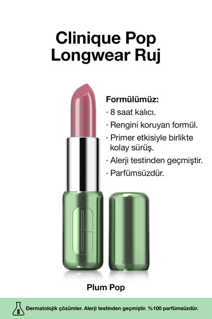 acca リボンゴム　グリーン×ピンク Clinique Pop Longwear™ Gün Boyu Kalıcı Ruj - Renk: Cherry Pop 3.9g