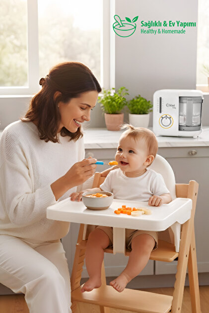 Kiwi KBABY 80 Mama Robotu Mama Öğütücü Buharda Pişirme 150 W
