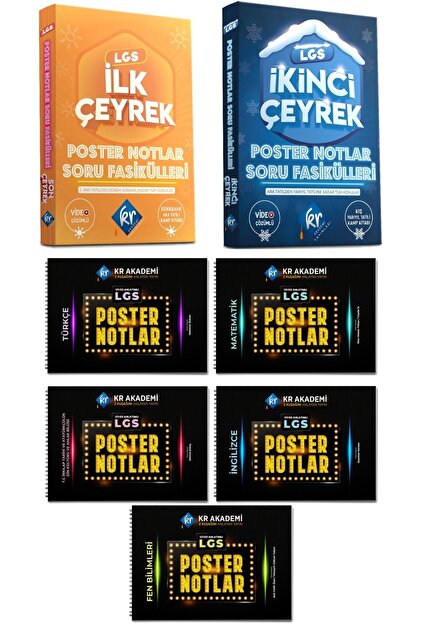 KR Akademi Yayınları LGS Soru Fasikülleri İlk Çeyrek İkinci Çeyrek