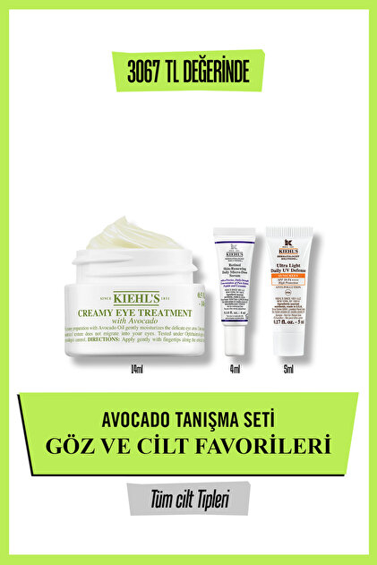 かるこ出品！プロテイン・アイクリームセット Kiehl's Avocado Eye Cream Cilt Bakım Seti - Fiyatı, Yorumları