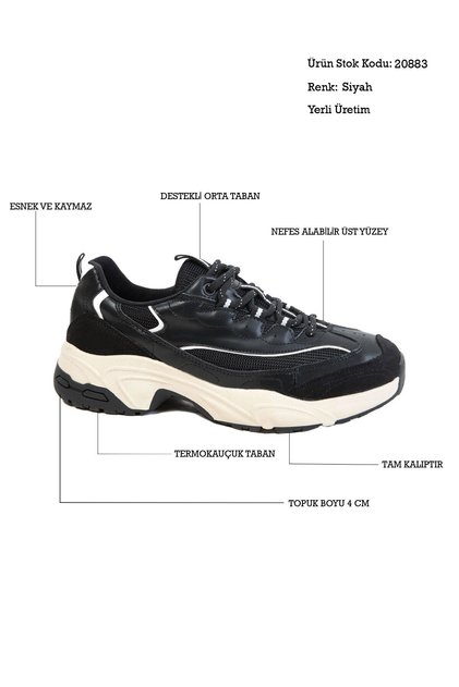 Black Women's Sneaker 20883
