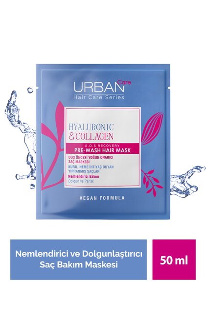 Hyaluronic & Collagen Hacim Veren Duş Öncesi Saç Bakım Maskesi-50ml-Ekstra Dolgunlaştırıcı