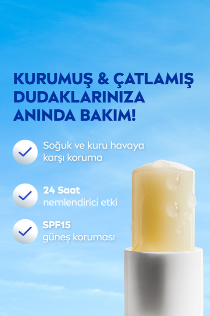 NIVEA Nemlendirici Dudak Bakım Kremi Med Repair 4.8 gr,Hassas,Kuru