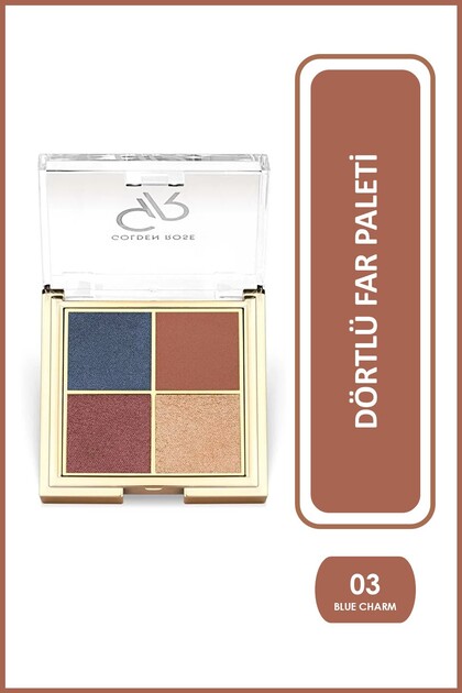 IU 4集 - Palette Golden Rose Quattro Eyeshadow Palette - 03 Blue Charm - Dörtlü Far