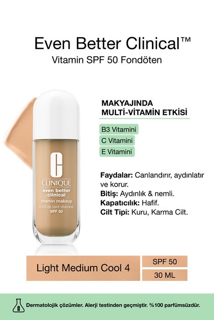 Even Better Clinical Vitamin Makeup SPF 50 Fondöten 30ml - Light Medium Cool 4