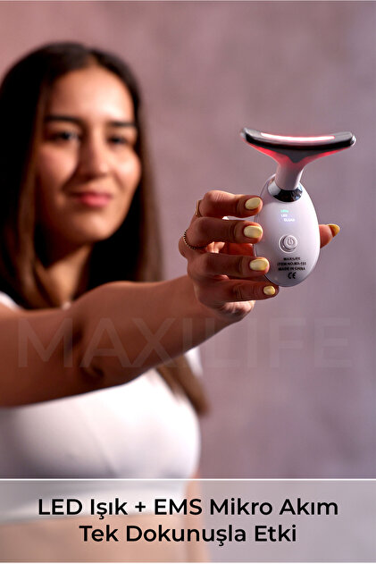 Maxi Life Boyun Ve Yüz Masaj Cihazı – Led Işıklı, Ems Mikro Akım