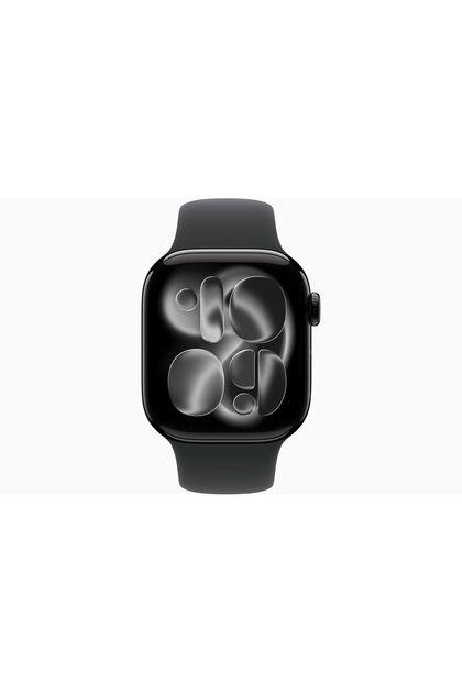 Apple Watch Series 11 GPS, 42 mm Simsiyah Alüminyum Kasa ve Siyah