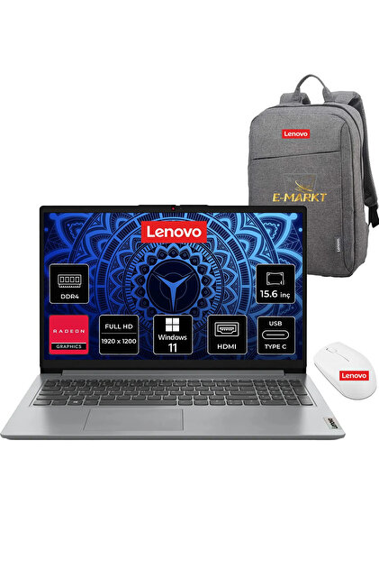 LENOVO AMD Ryzen 5 7520U 16GB 1TB SSD W11PRO 15.6