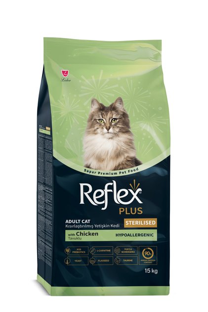 Plus Hipoalerjenik Kısırlaştırılmış/Sterilised Tavuklu Yetişkin Kedi Maması 15 kg