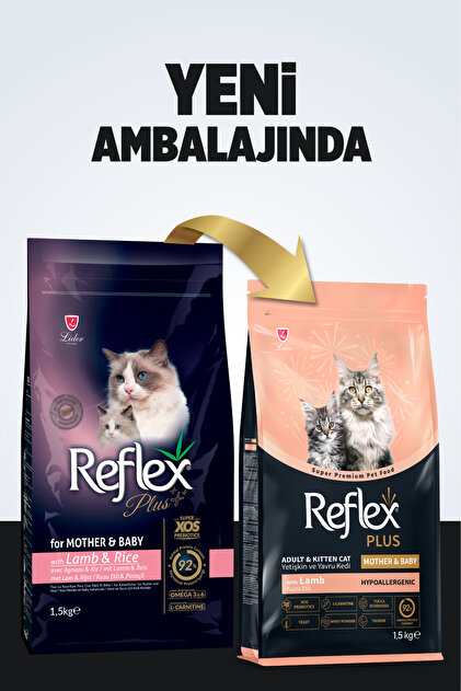 Reflex Plus Hipoalerjenik Yetişkin ve Yavru Kuzu Etli Kedi Maması