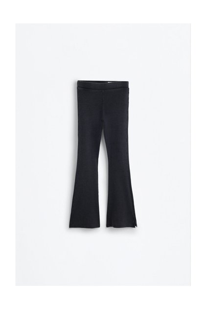 Дитячі ребристі легінси з розкльошеними штанинами