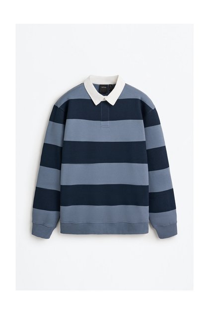 Pánská pruhovaná polokošile (sweatshirt)
