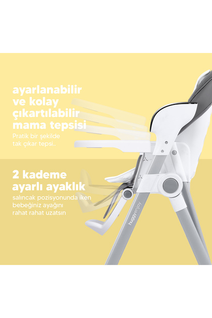 Huggy Enjoy Elektrikli 2'si 1 arada Mama Sandalyesi & Bebek