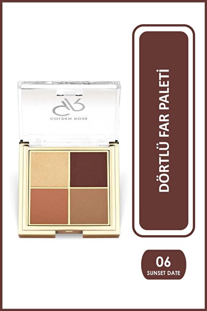 Golden Rose Quattro Eyeshadow Palette - 06 Sunset Date - Dörtlü