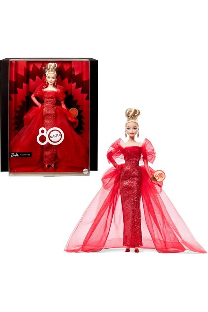 Barbie 80Th Anniversary Collectible Doll Blonde Jbj17