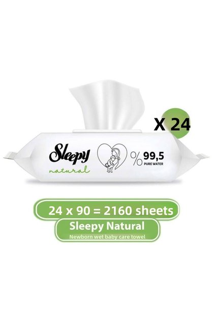 Natural Newborn Wet Wipes 90 X 24 Pieces (2160 Sheets)
