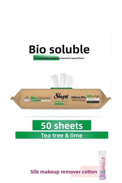 Easy Clean Bio Soluble Tea Tree and Lime Surface Cleaning Towel (50 Sheets) Gift