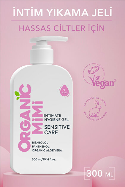 ORGANİC MİMİ İntim Yıkama Jeli Hassas Bakım 300 ml – Genital Bölge