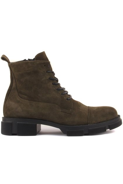 - Khaki Suede Zippered Men's Boots 102-208-10052