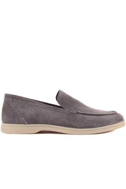 - Gray Suede Leather Men's Casual Shoes 101-6046-101