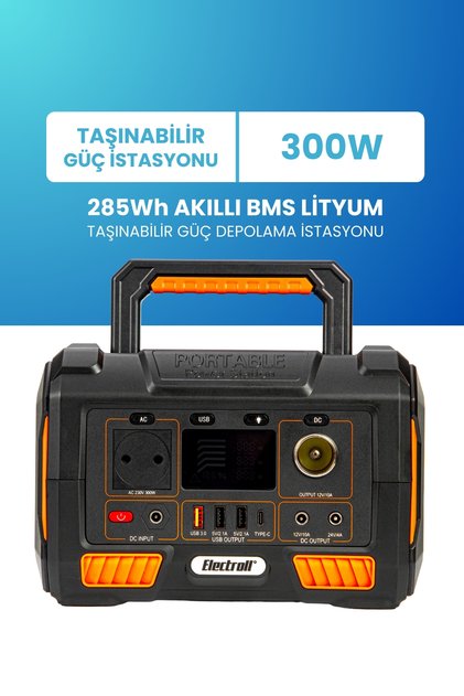300w 285wh Akıllı Bms Lityum Taşınabilir Güç Depolama Istasyonu