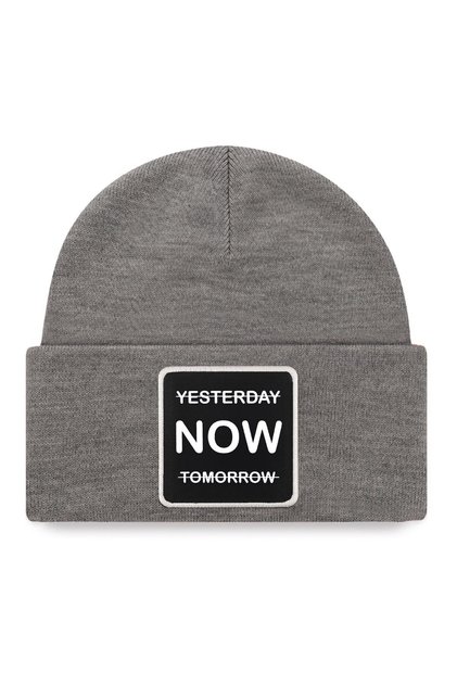 Yesterday Now Tomorrow Logo Gray Beanie
