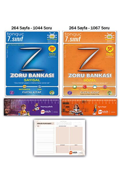 Tonguç Yayınları 7. Sınıf Zoru Bankası Tüm Dersler Set - Sözel