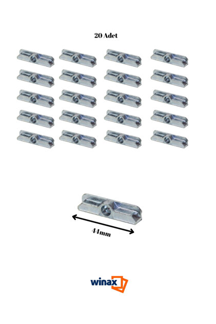 WİNAX- Pvc Pencere İspanyolet Karşılığı Pvc Kapı Pencere Kilit Karşılığı-Tek Delik-20 ADET