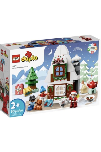® DUPLO® Noel Baba’nın Zencefilli Kurabiye Evi 10976 - Okul Öncesi İçin Yapım Seti (50 Parça)