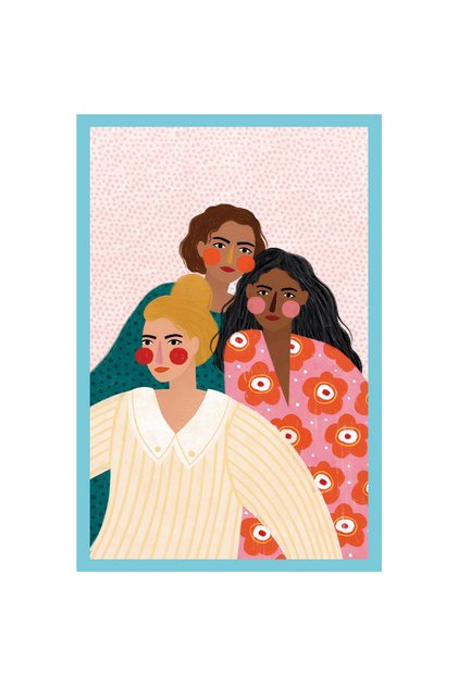 Girl Friends – Special Love and Friendship Gift for a Friend Note Card & Postcard | 10X15Cm