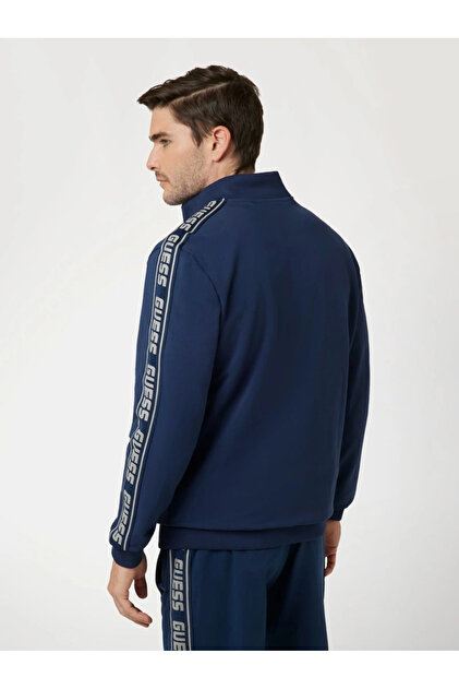 Guess FULL ZIP NEW ARLO SW Erkek Mavi Eşofman Üstü Z2YQ12K6ZS1