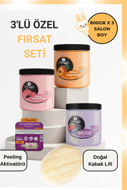 Medical Proof The Skin&The Line5包入りset Smoothly Ekonomik Set 800gr X 3 Adet Batık ve Çilek bacak için