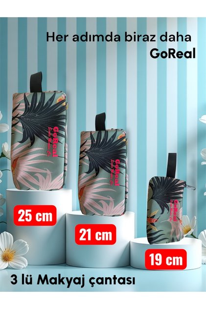 3 lü Makyaj Çanta Seti