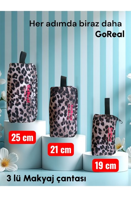 3 LÜ MAKYAJ ÇANTA SETİ