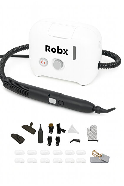ROBX Yeni Nesil Çok Fonksiyonlu 21 Adet Aksesuar Buharlı Temizlik