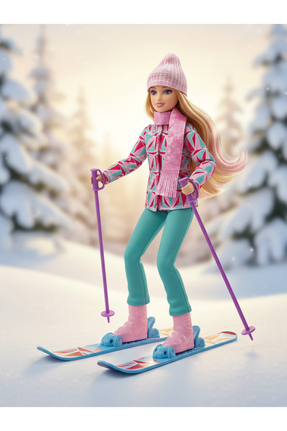 Gokidy DollyLand 8 Parça Snowboard ve Kayakçı Kız Oyun Seti